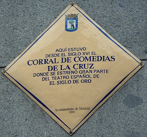 Gedenktafel Für Das Corral De Comedias De La Cruz