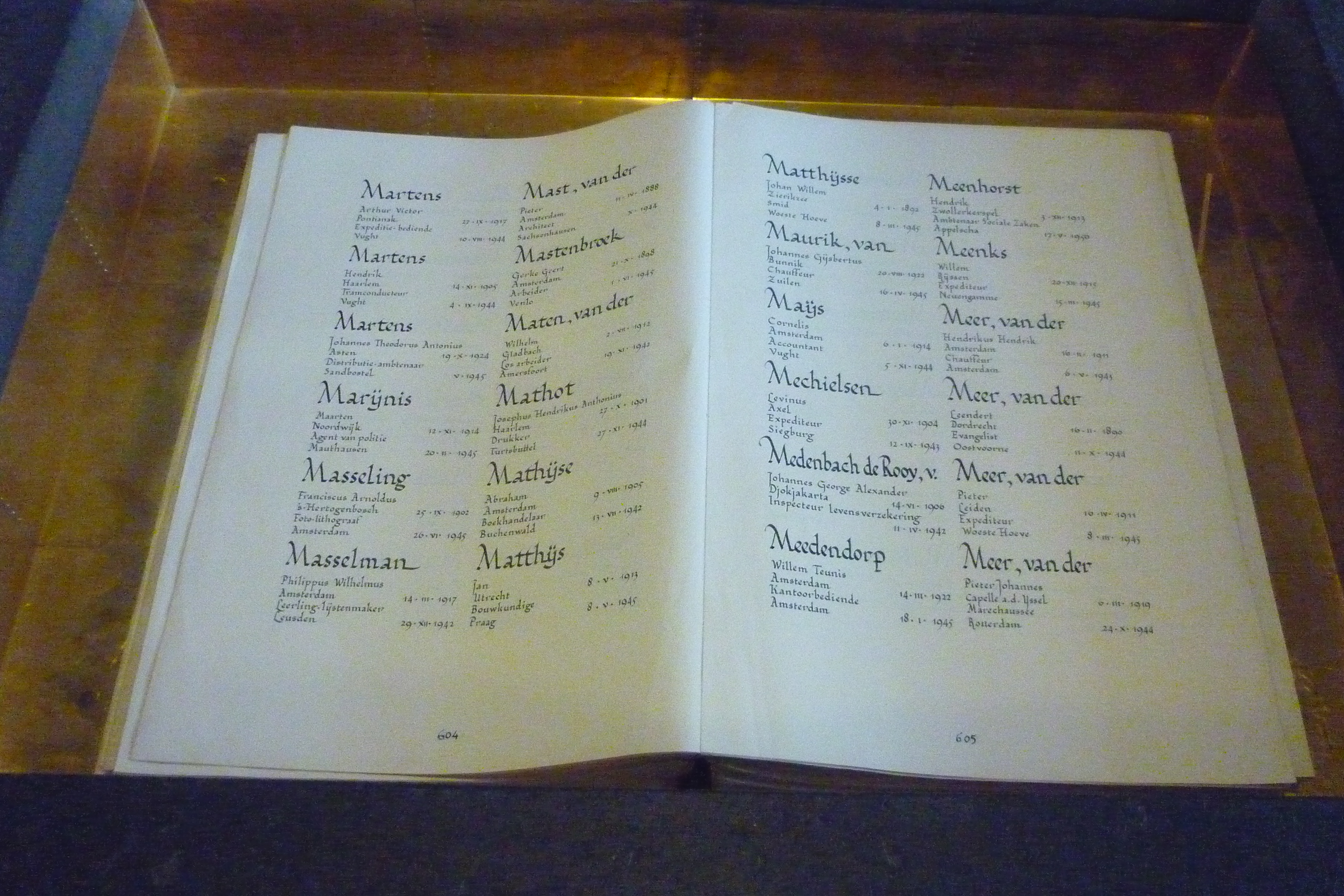 Lista De Honor De Los Caídos 1940-1945