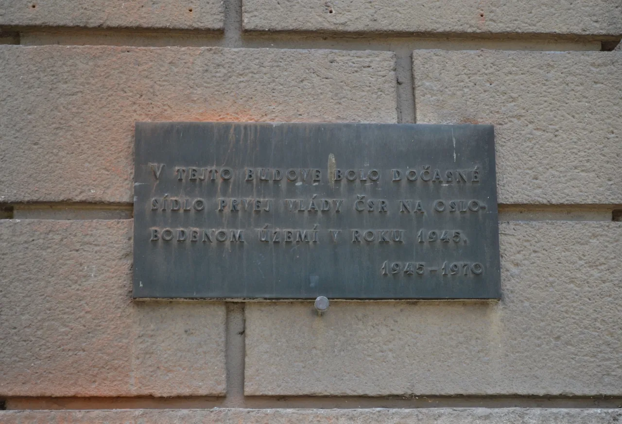 Sídlo 1. Čsl. Vlády 1945