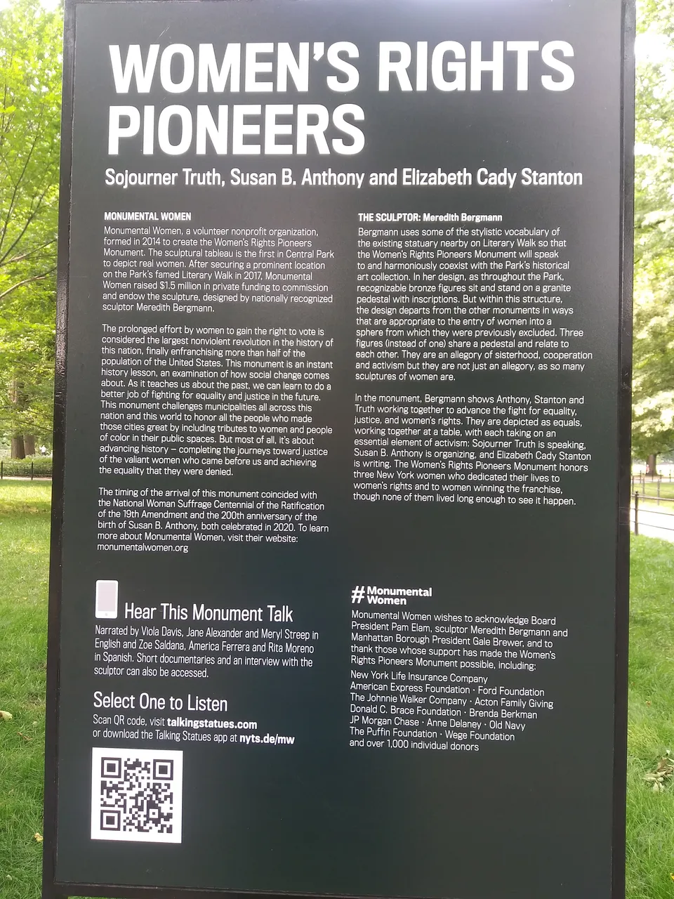 Women'S Rights Pioneers Monument