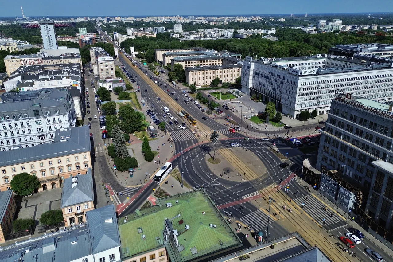 Charles De Gaulle Roundabout in Warsaw