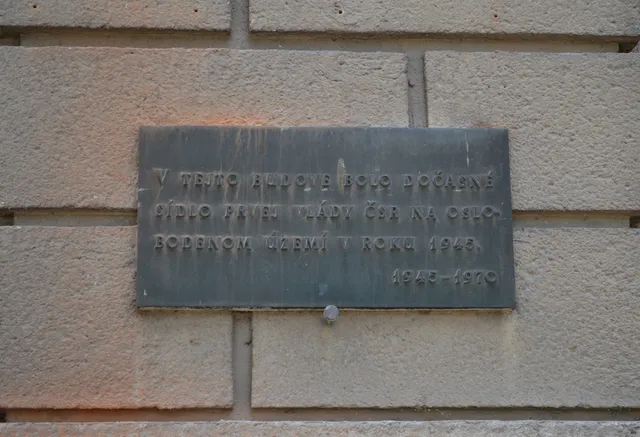 Sídlo 1. Čsl. Vlády 1945