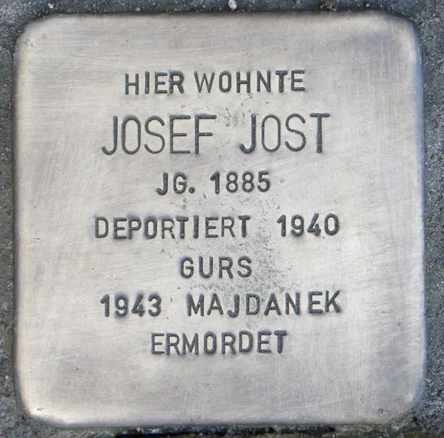 Stolperstein À La Mémoire De Josef Jost